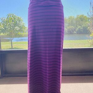 The North Face Women’s Ava Striped Maxi Skirt Purple Black Size XS